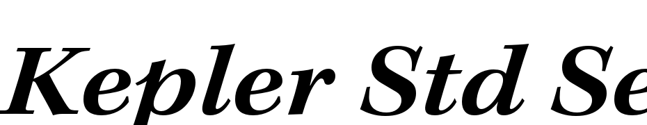 Kepler Std Semibold Extended Italic Yazı tipi ücretsiz indir